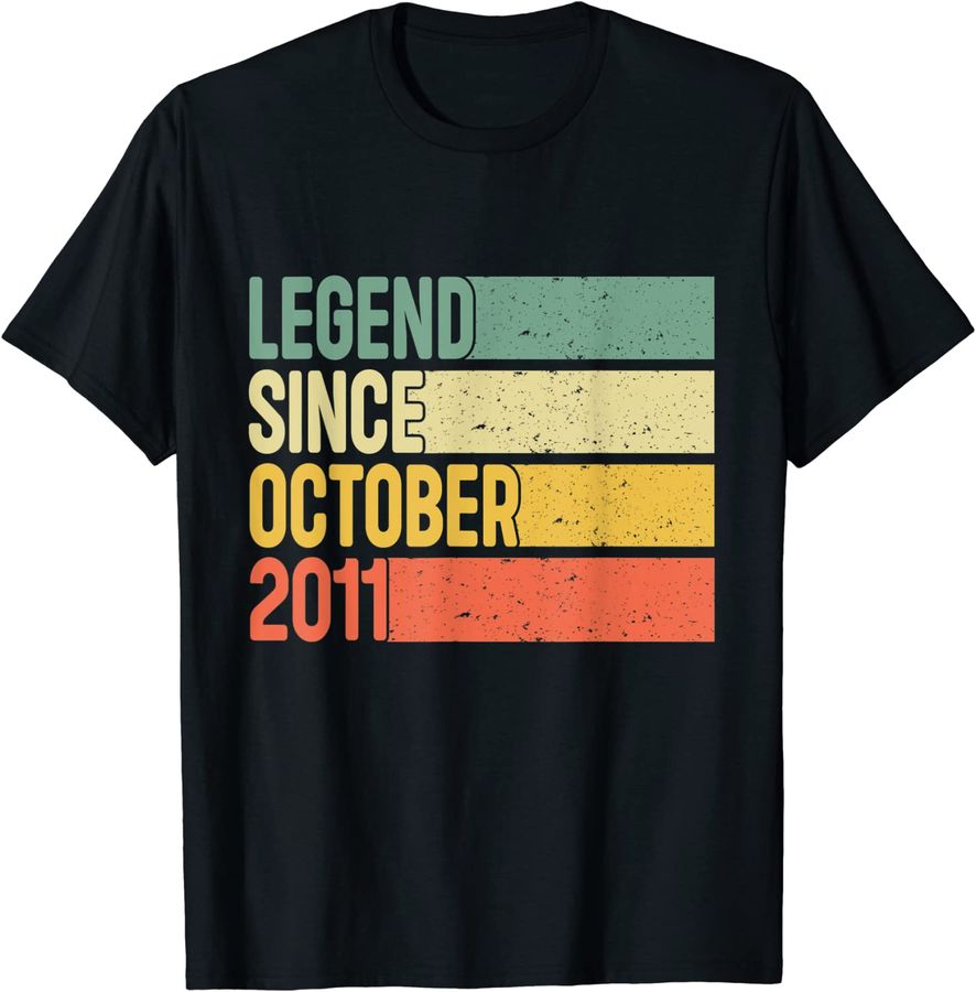 Legend Since October 2011 11Th Birthday Gifts 11 Years Old