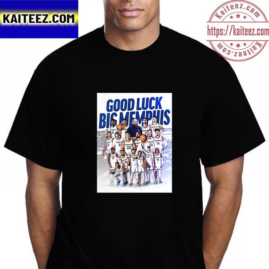 Memphis Football X Memphis Grizzlies Good Luck Big Memphis Vintage T Shirt