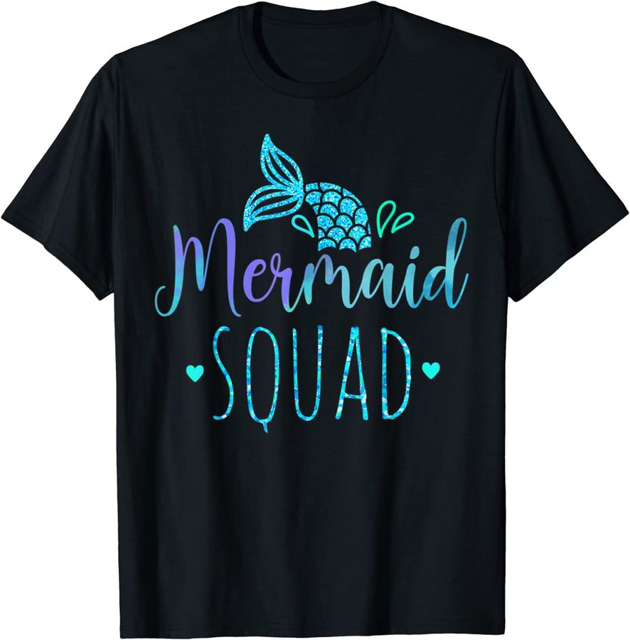 Mermaid Squad Of The Birthday Mermaid Tail Family Matching