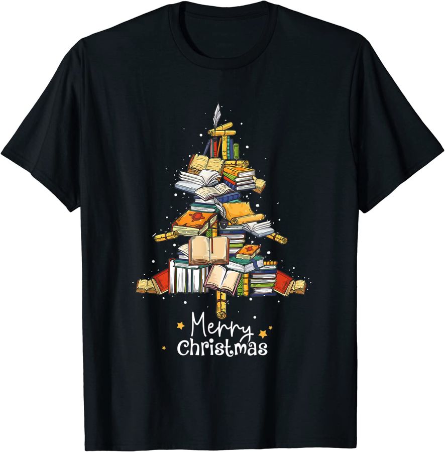 Merry Christmas Library Tree Cute Book Lover Librarian Gifts