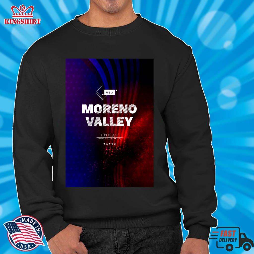 Moreno Valley   UNIQUE USA Style    American City    Local Us City Pullover Hoodie