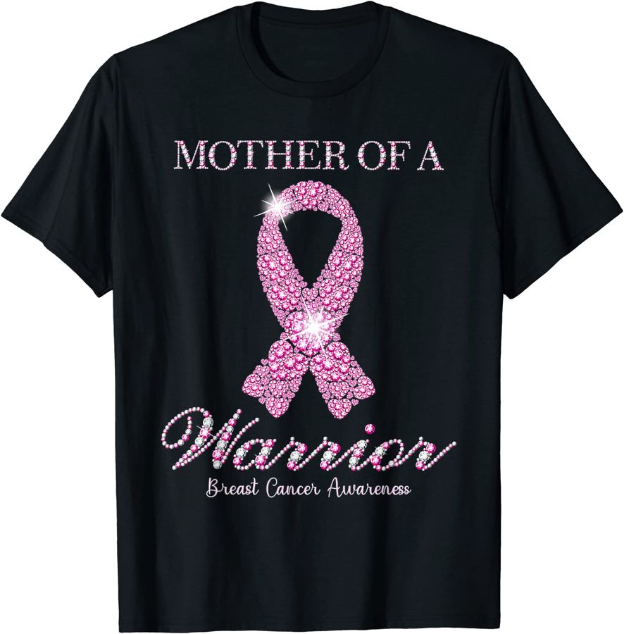 Mother Of A Warrior Breast Cancer Awareness Pink Ribbon