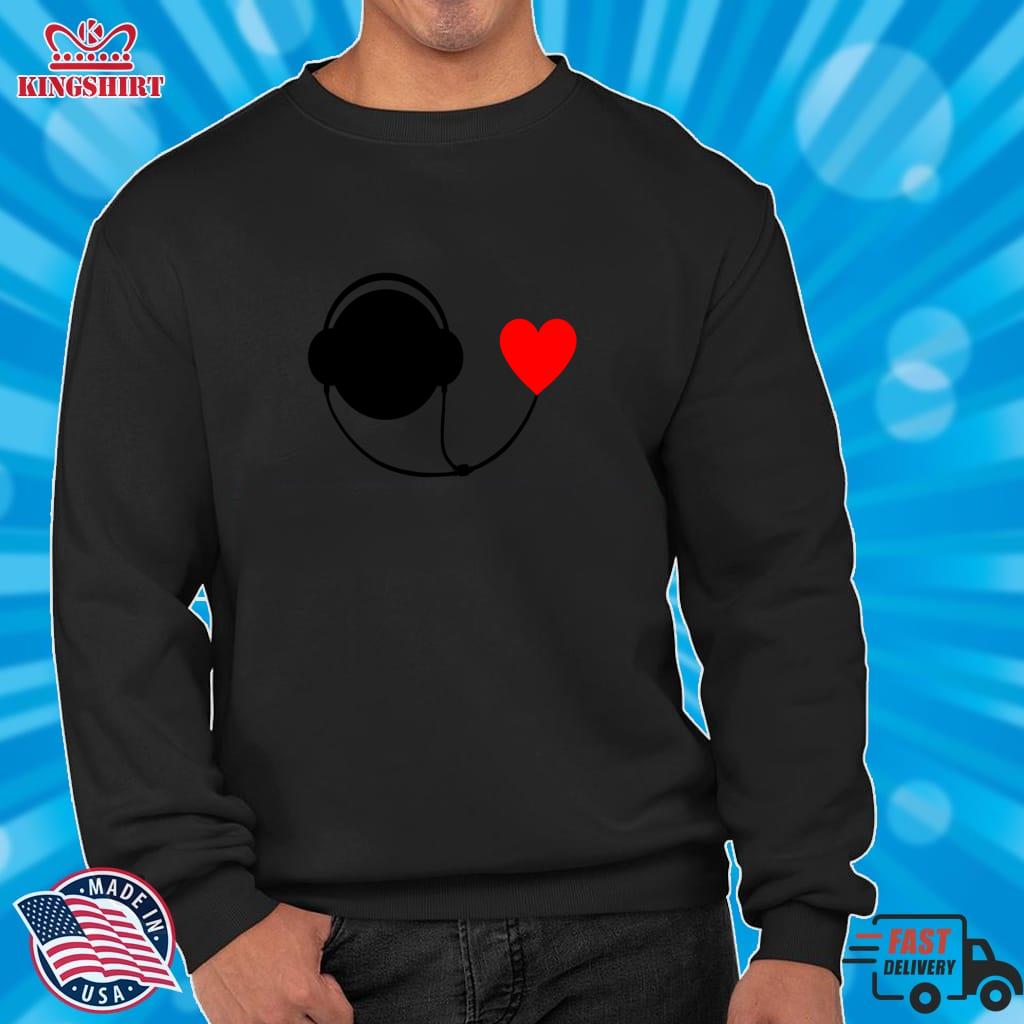 Music Heart Pullover Sweatshirt