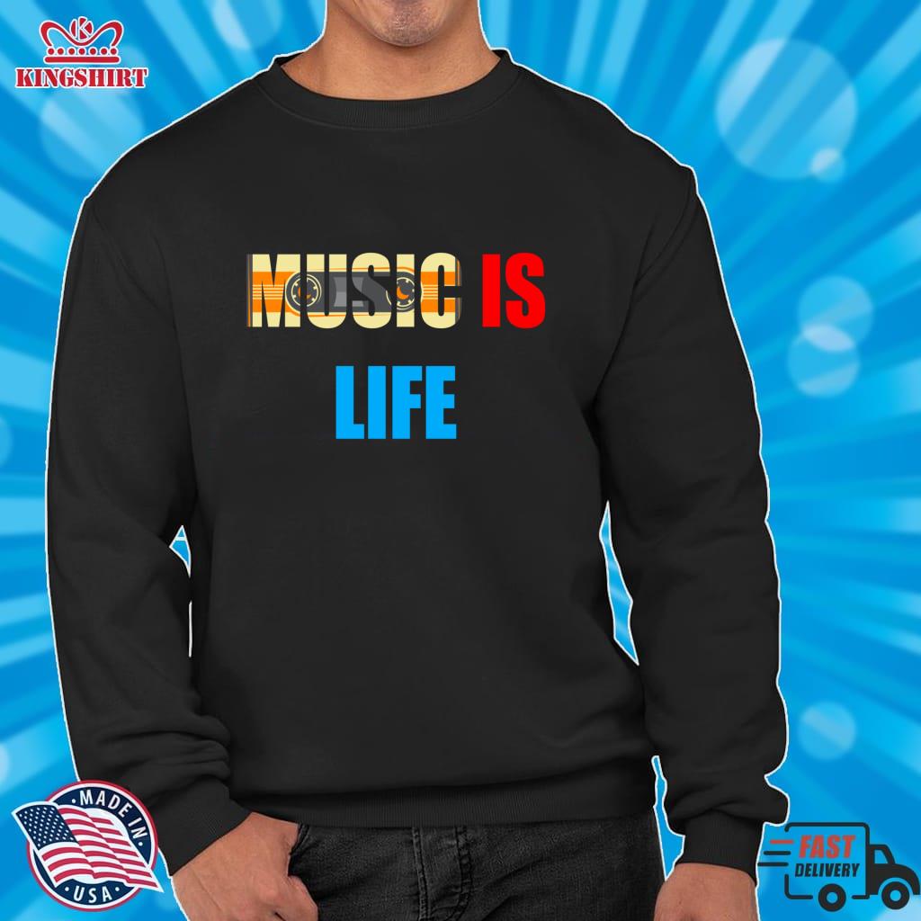 Music Is Life  Lightweight Hoodie