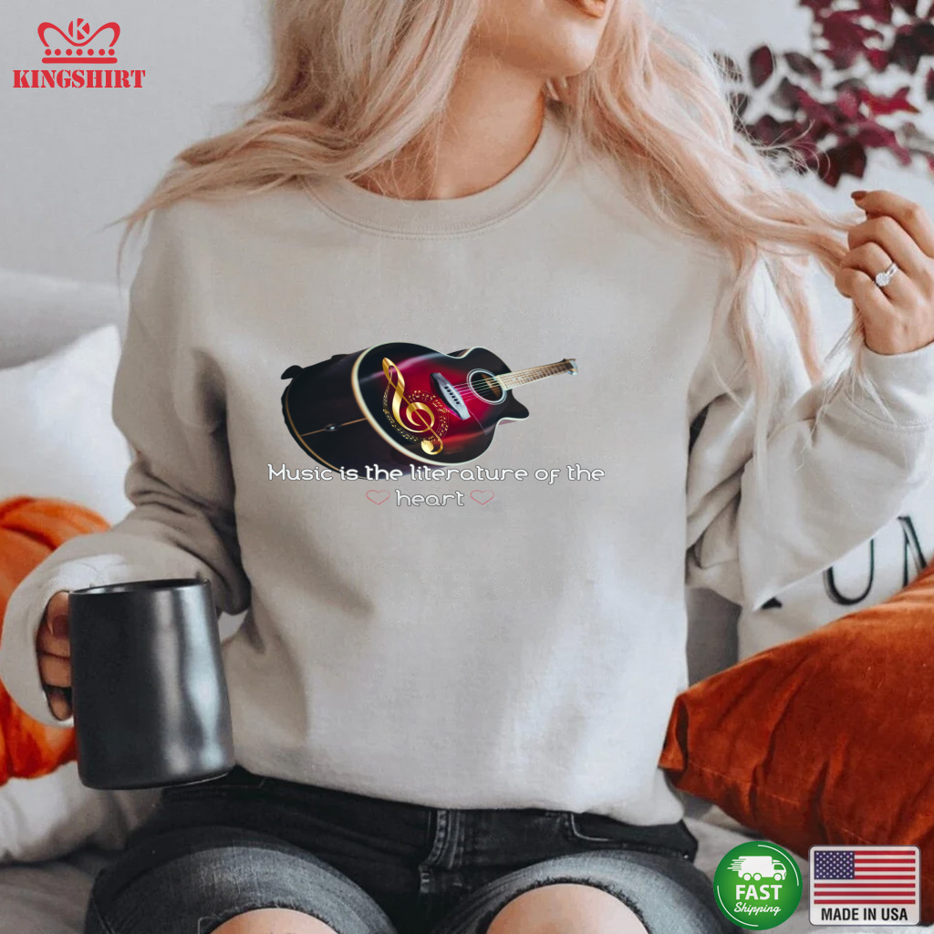 .Music Is The Literature Of The Heart Zipped Hoodie