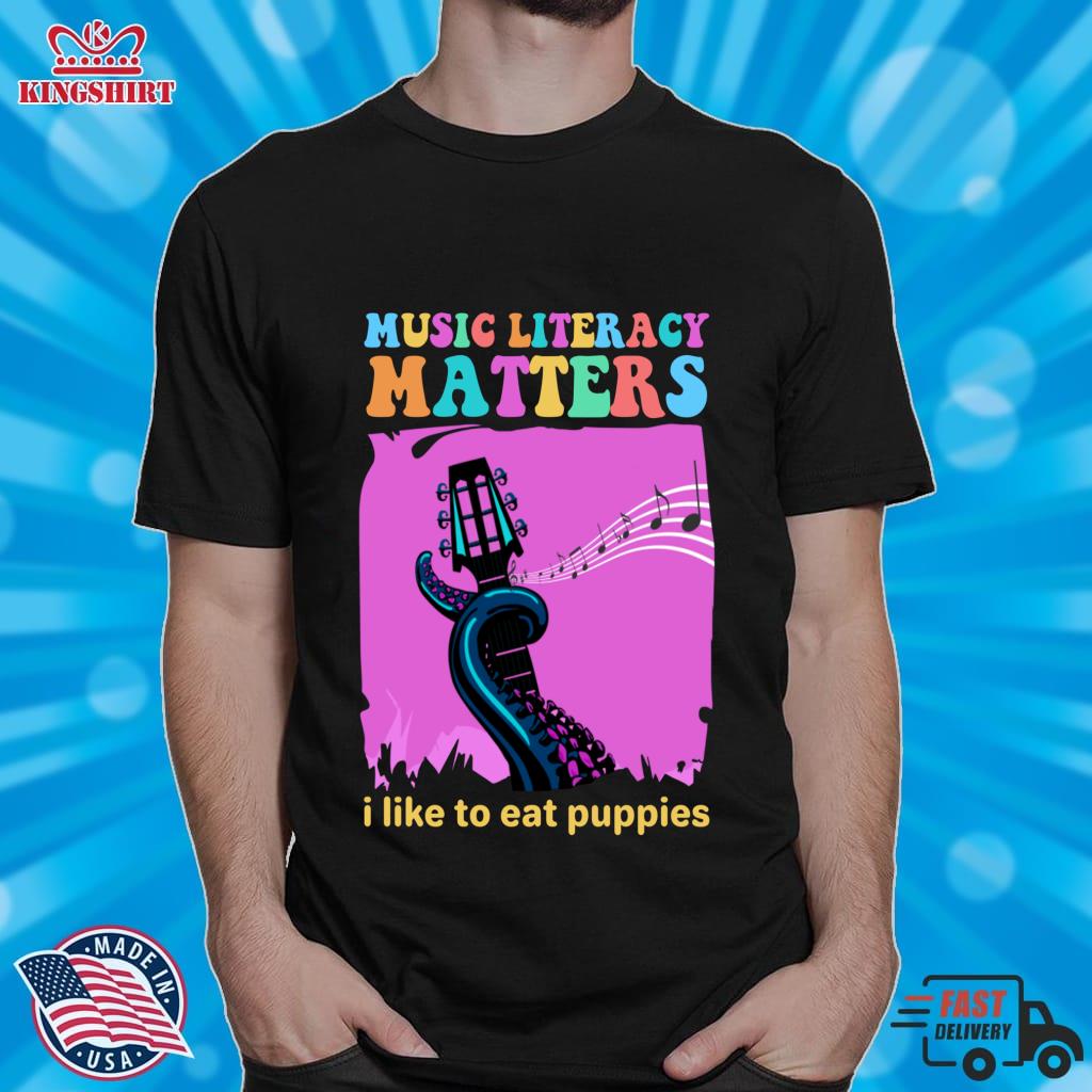 Music Literacy Matters, I Like Tp Eat Puppies Lightweight Sweatshirt