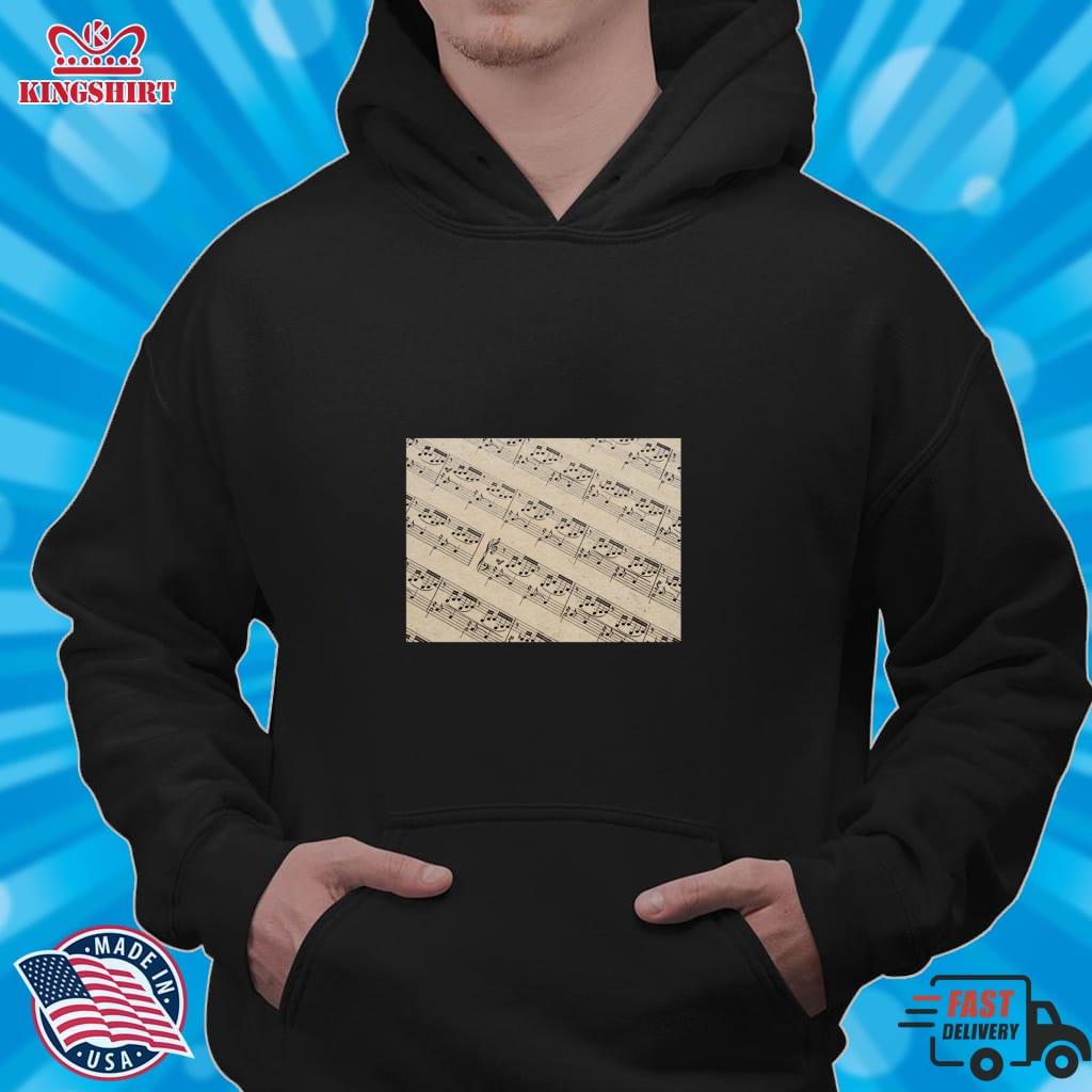 Music Sheet Pattern Pullover Sweatshirt