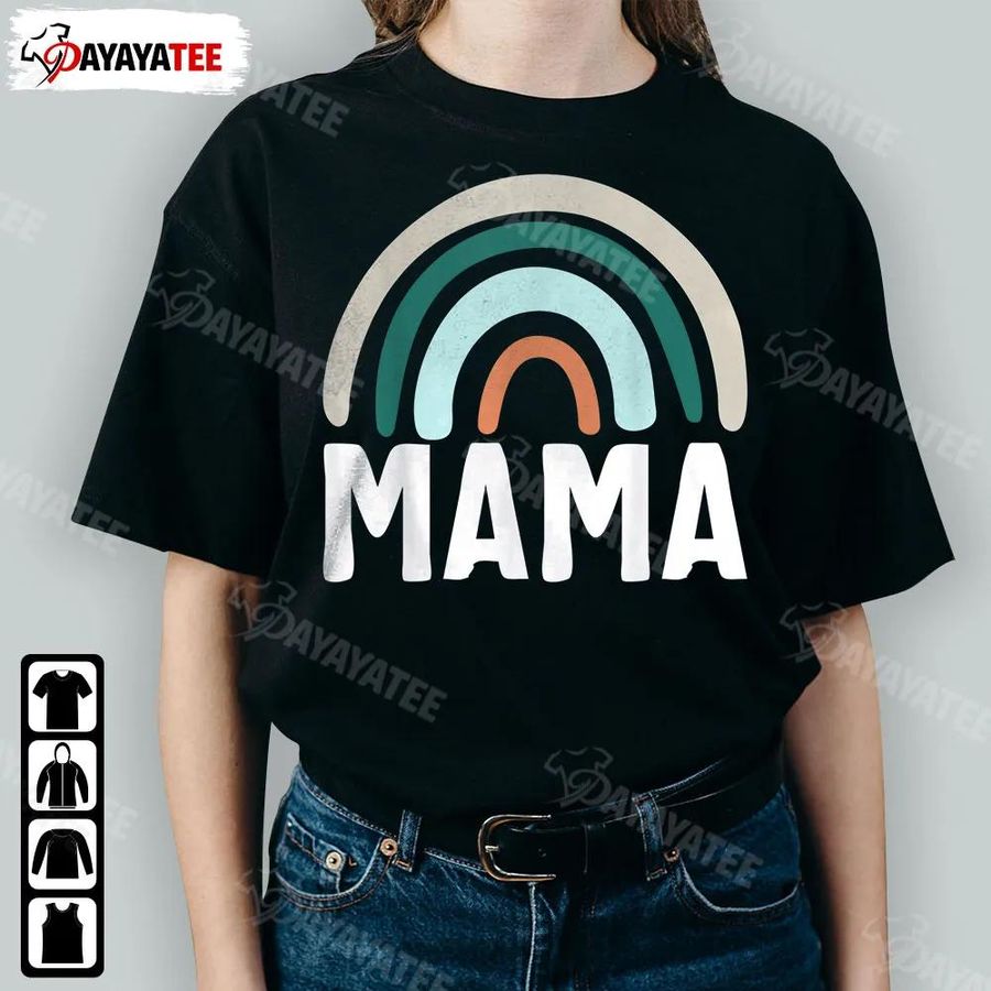 New Mom Favorite Bes Shirt Mother Mama Rainbow Simple Design Cute