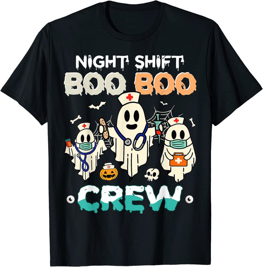 Night Shift Nurse Cute Health Worker Halloween Ghost Nurse