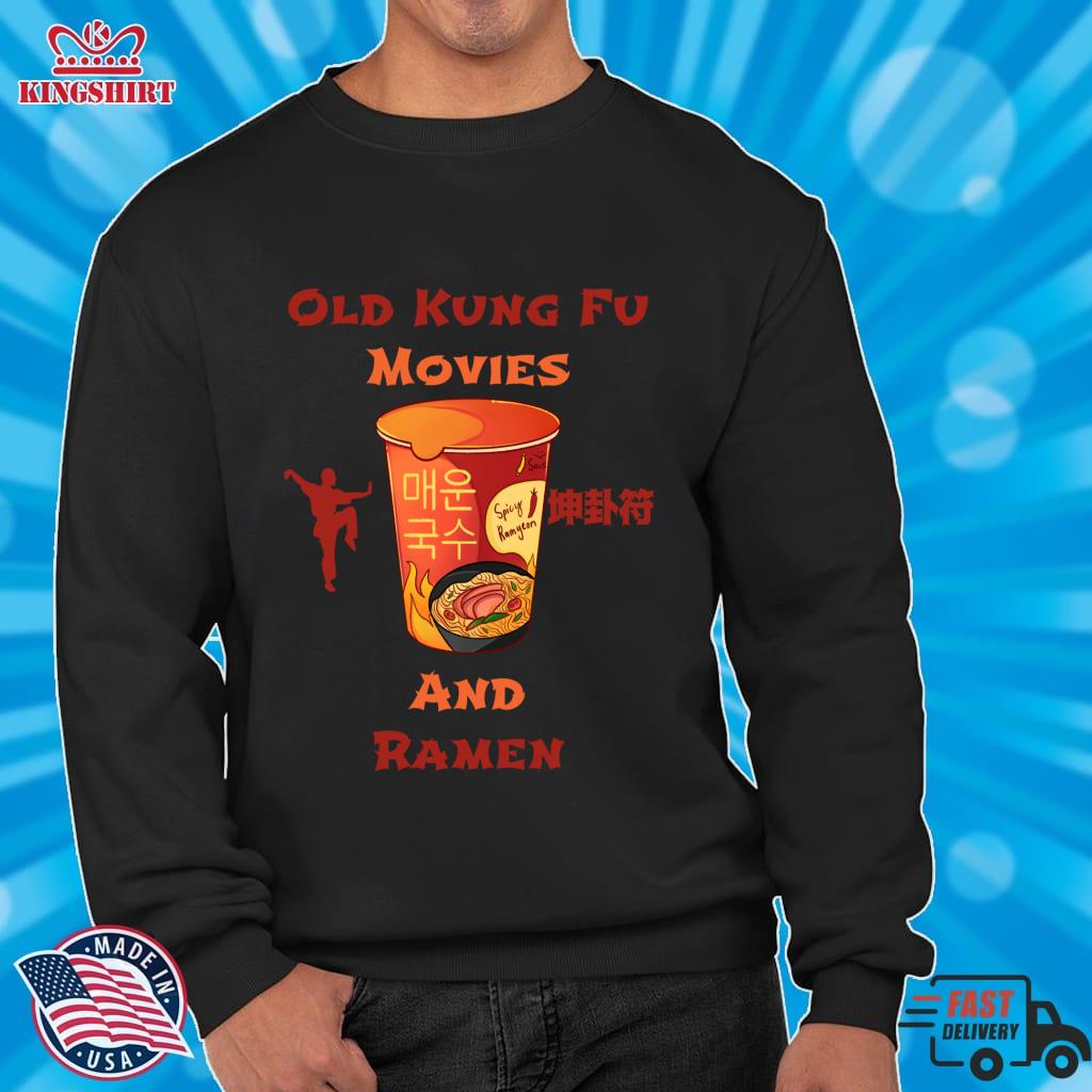 Old Kung Fu Movies And Ramen Zipped Hoodie