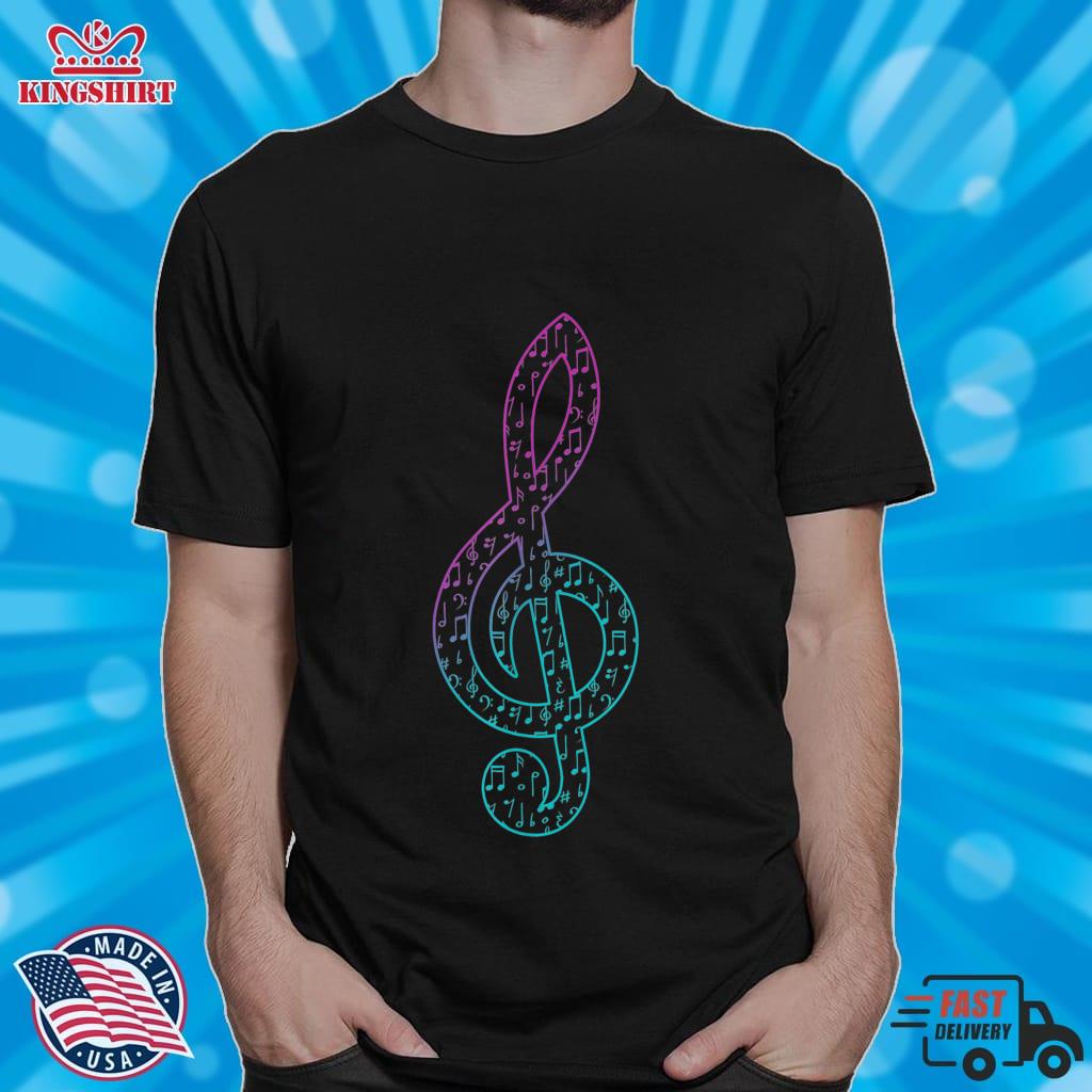 Orchestra Classical Music Notes Musician Treble Clef Pullover Hoodie