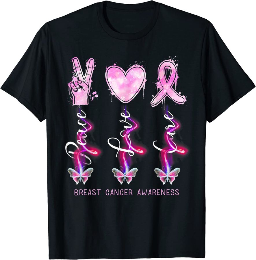 Peace Love Cure Pink Ribbon Cancer Breast Awareness_6