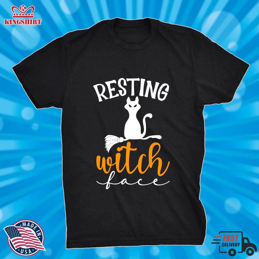Resting Witch Face Funny Catoween Halloween Costume Lightweight Hoodie