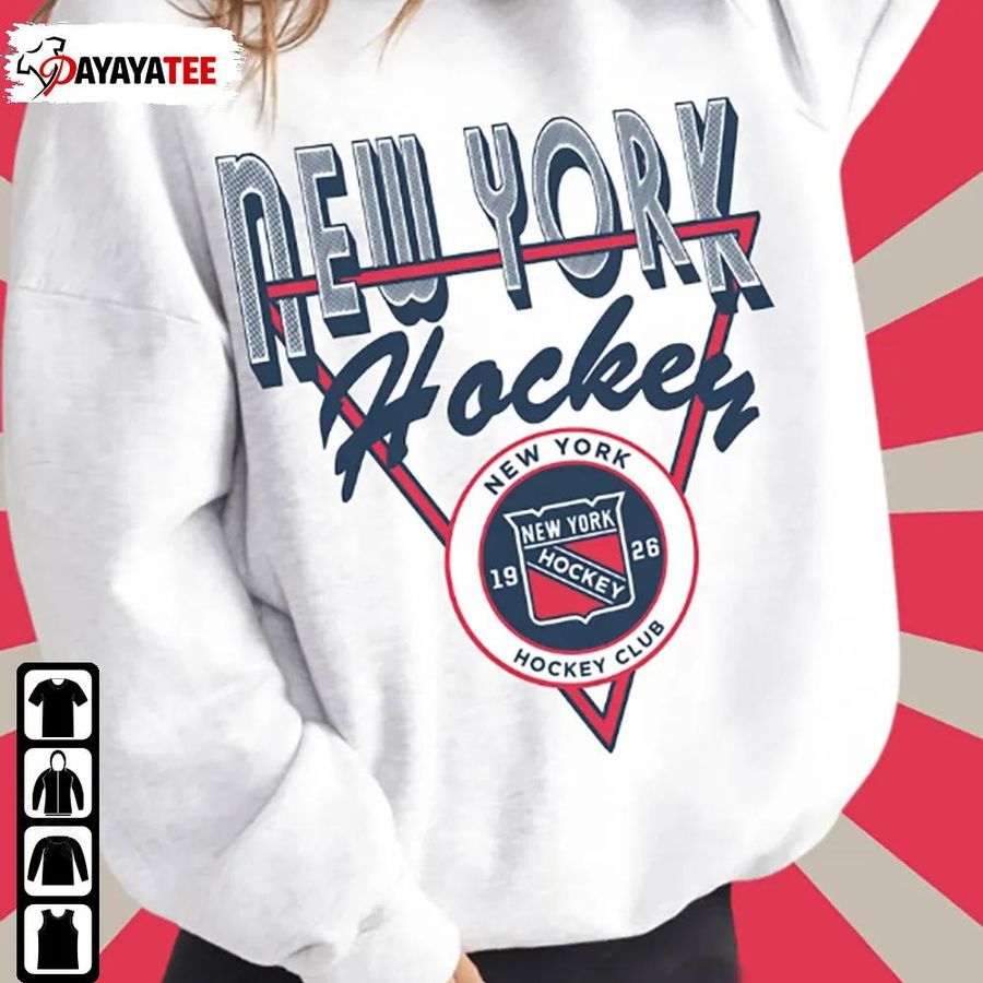 Retro New York Rangers Sport Shirt Classic Logo Graphic Unisex Gifts