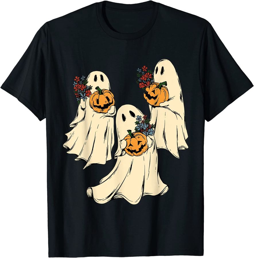 Retro Vintage Ghost Pumpkin Spooky Season Halloween Costume