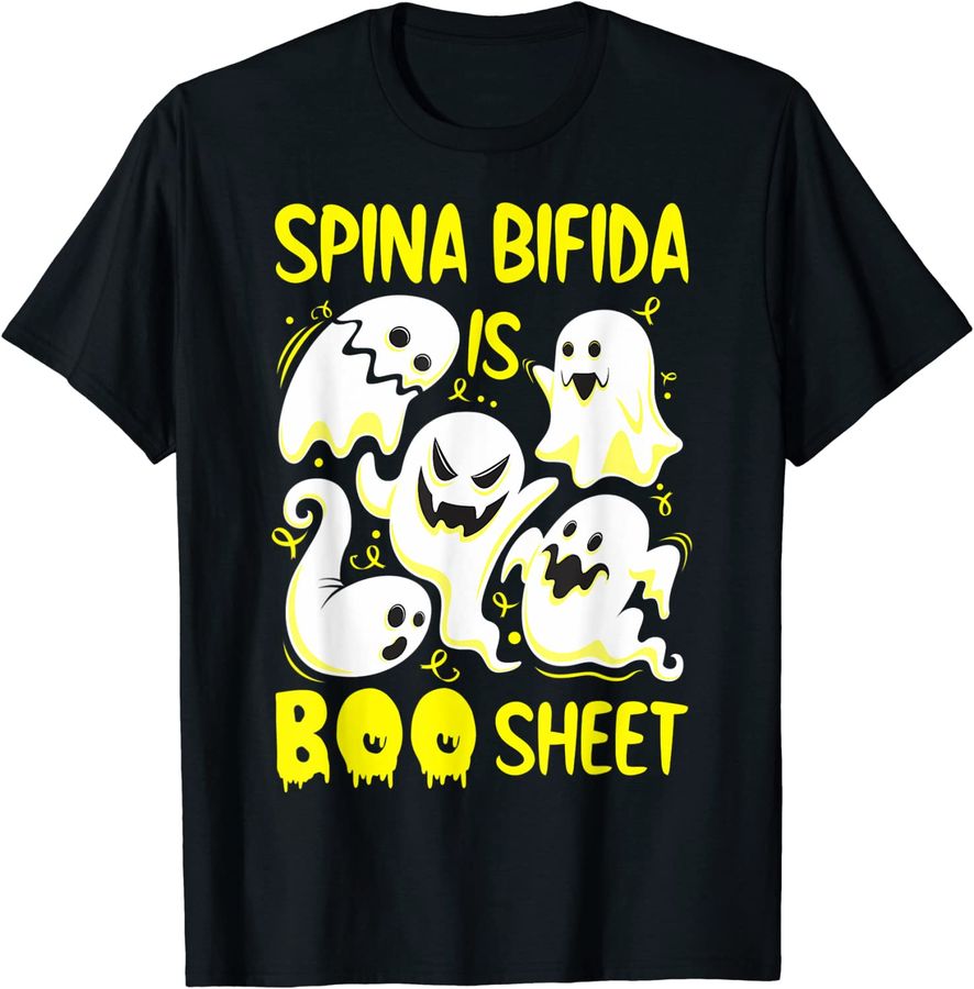 Spina Bifida Is Boo Sheet Yellow Boos Funny Halloween Ghost