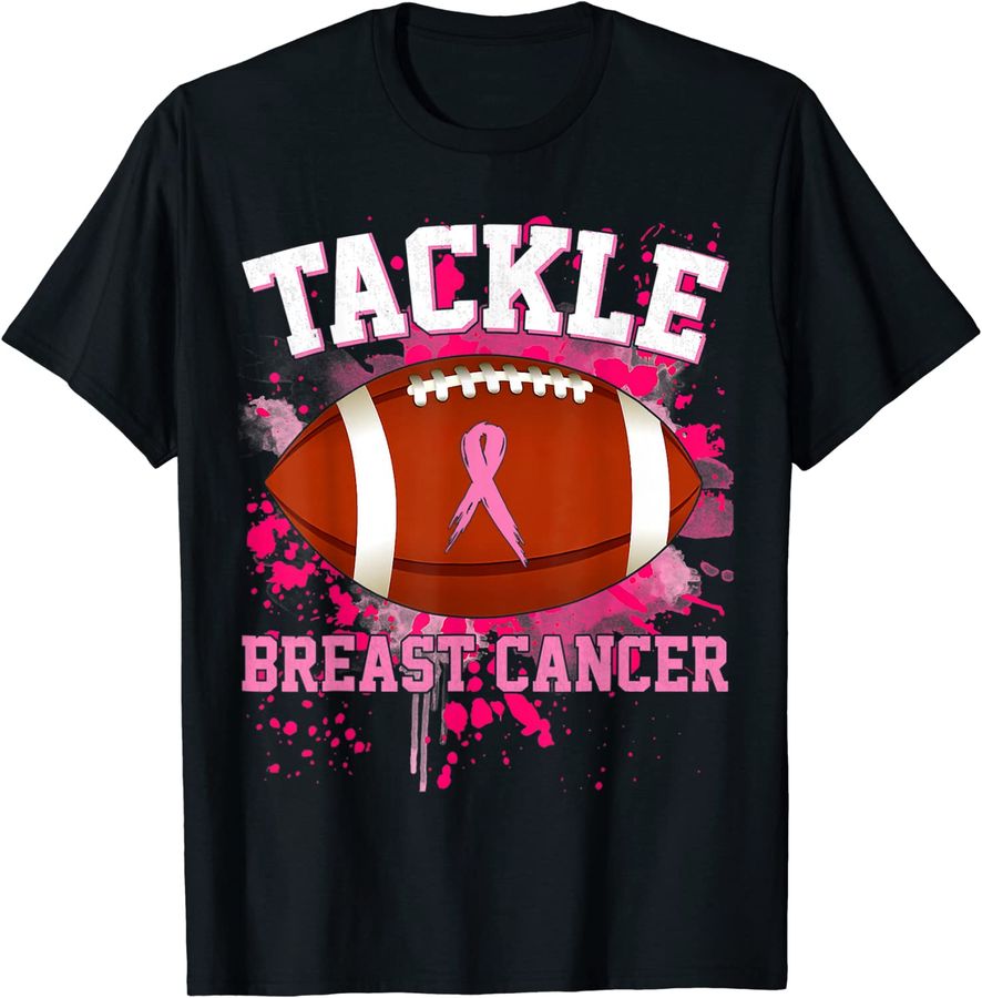 Tackle Football Pink Ribbon Breast Cancer Awareness Boys Kid_7