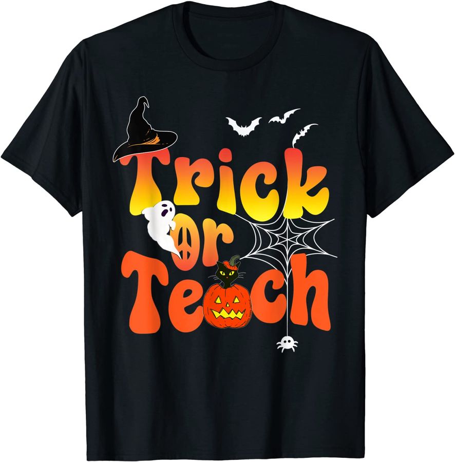 Teachers Halloween Trick Or Teach Retro Halloween Teachers
