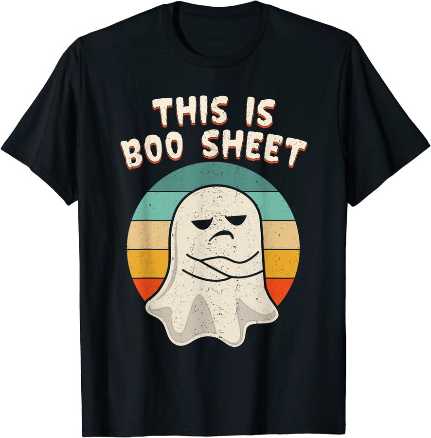 This Is Boo Sheet Ghost Retro Halloween Costume Men Women_3