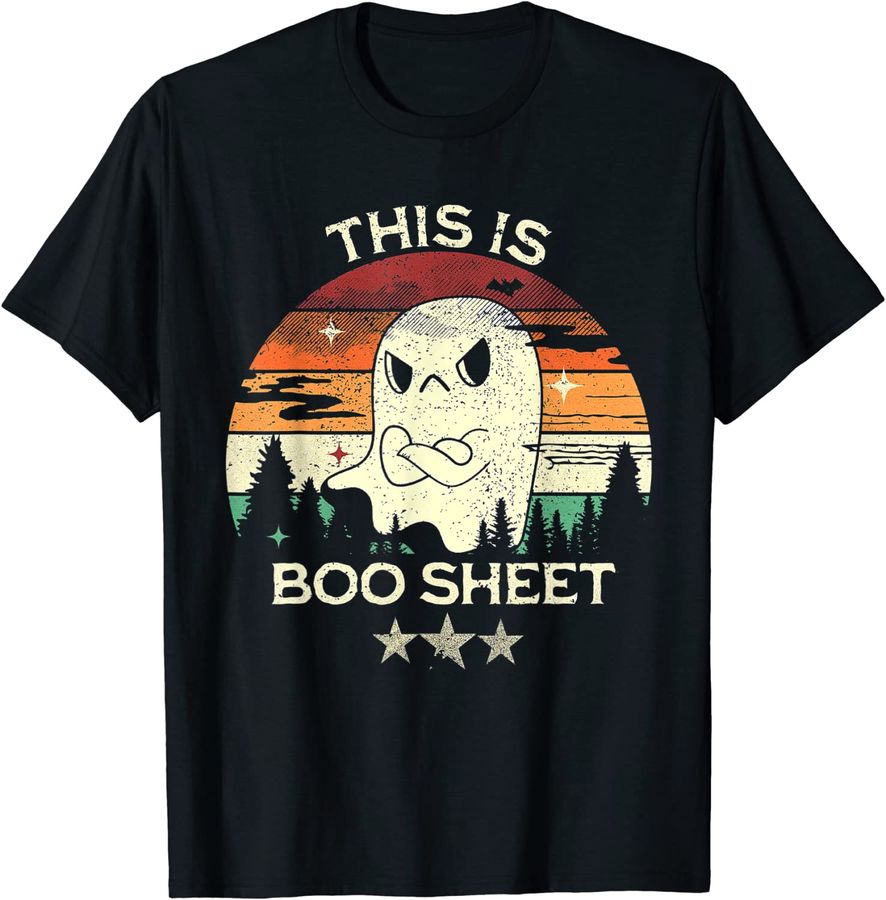 This Is Boo Sheet Ghost Retro Halloween Costume Men Women_4