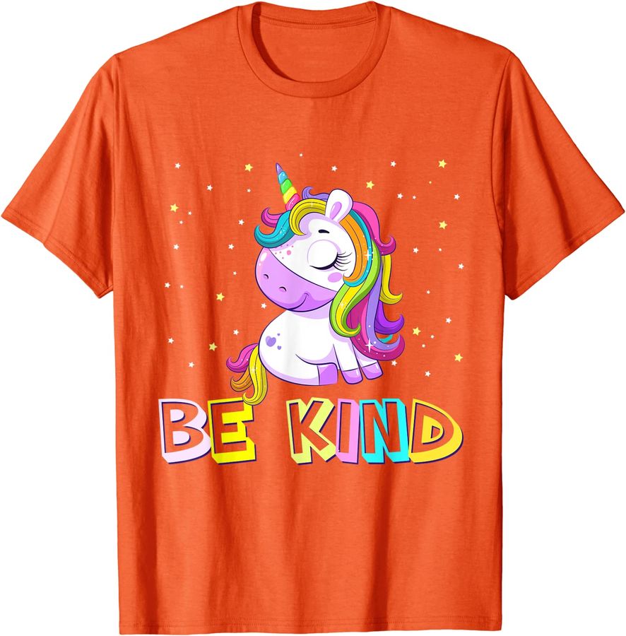 Unity Day Orange Anti Bullying Cute Unicorn Be Kind Girl Kis