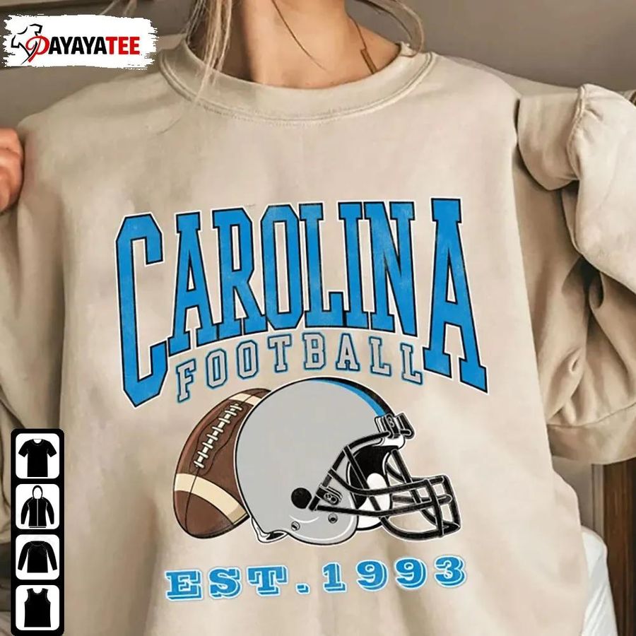 Vintage Carolina Panthers Football Shirt Helmet Graphic Unsiex Gift For Lovers