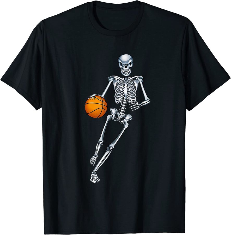 Vintage Skeleton Basketball Player Dunking Hoop Halloween