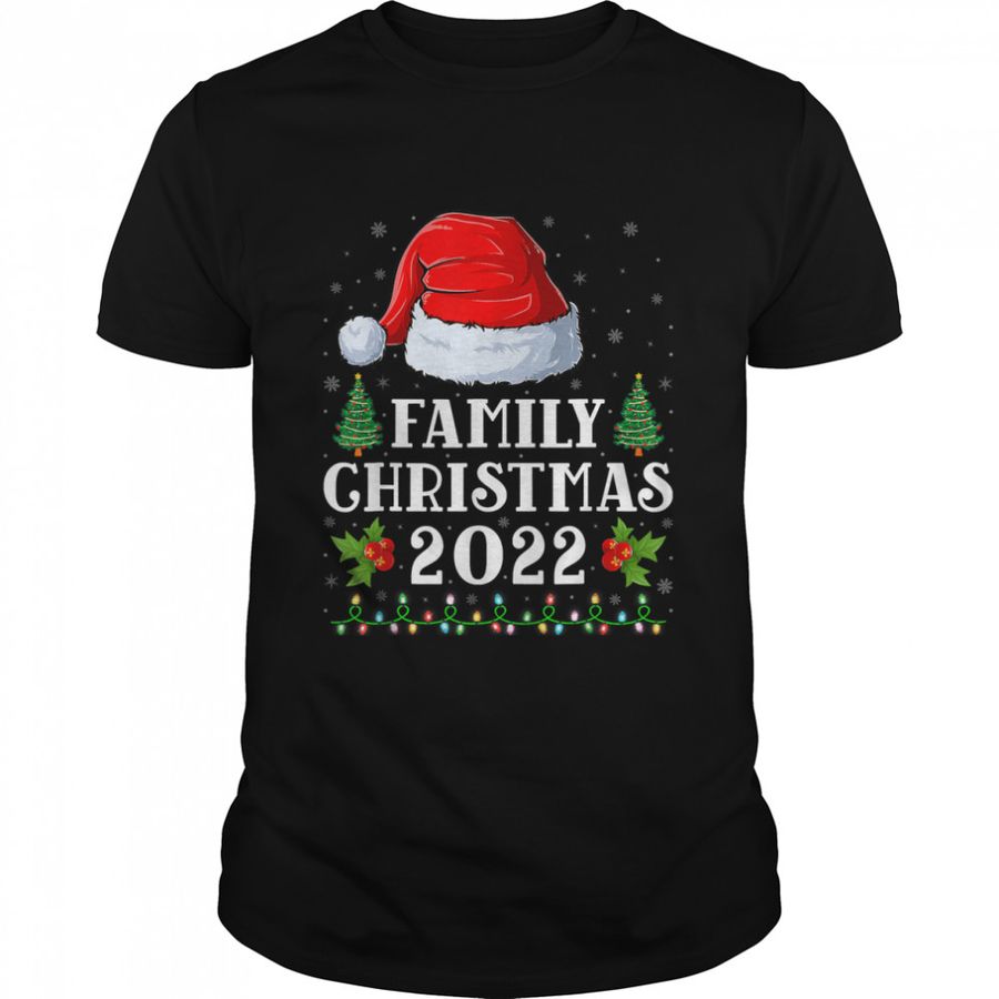 Xmas Lighting Santa Hat Family Christmas 2022 T Shirt