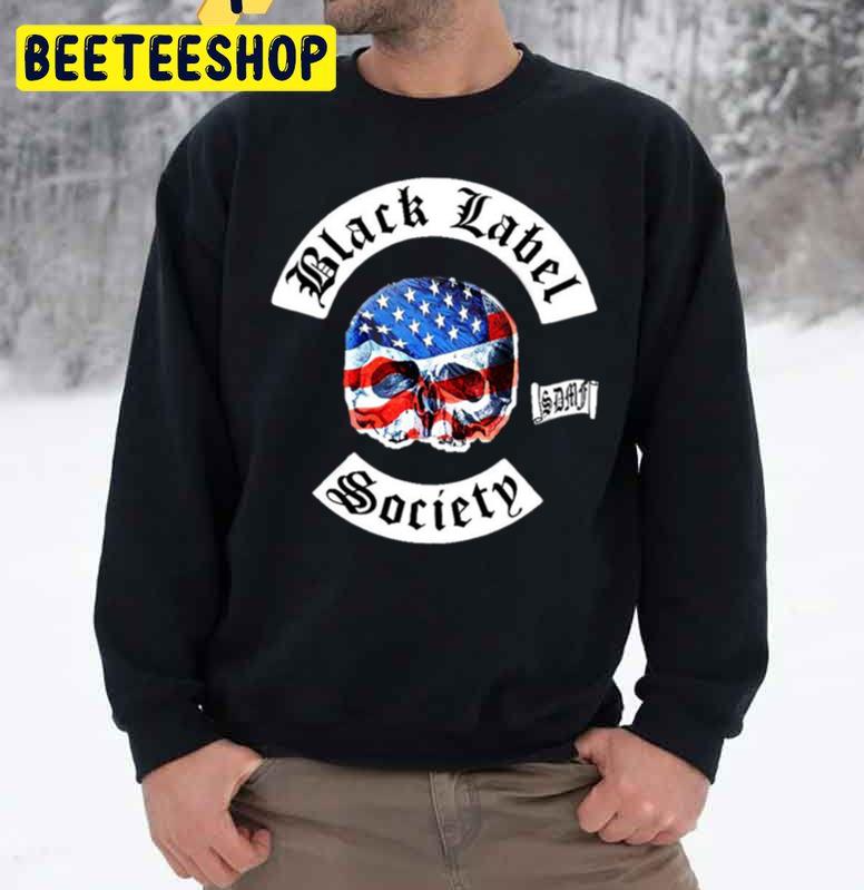 America Flag Skull Art Lack Label Society Band Trending Unisex Sweatshirt