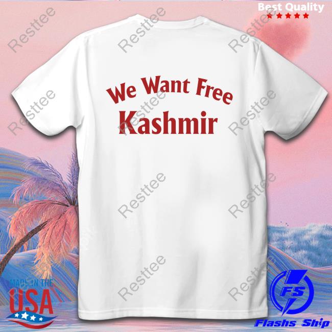 Anas Kashmiri We Want Free Kashmir Shirt 2022 Melbourne Stadium