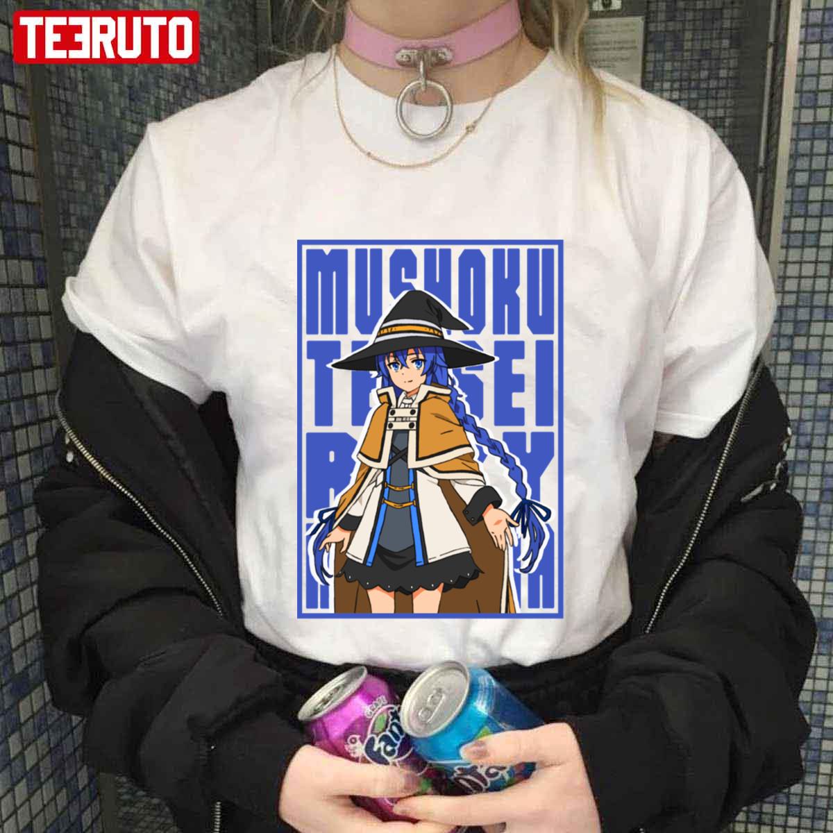 Anime Mushoku Tensei Jobless Roxy Insert Blue Colour Unisex T Shirt