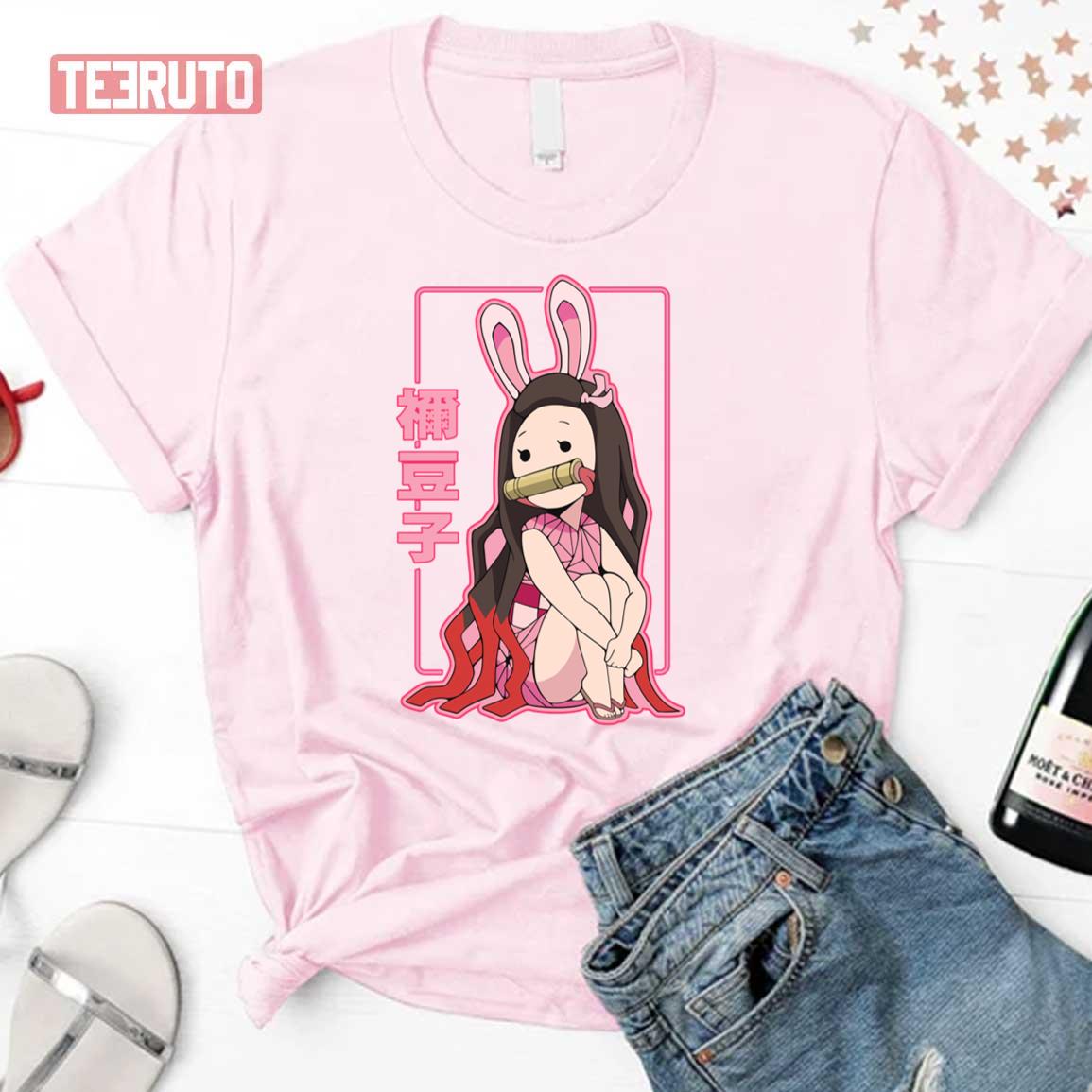 Anime Nezuko Pink Cute Demon Slayer Unisex T Shirt