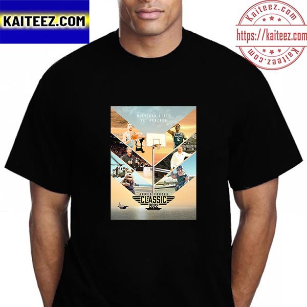 Armed Forces Classic 2022 Michigan State Vs Gonzaga On USS Abraham Lincoln Vintage T Shirt