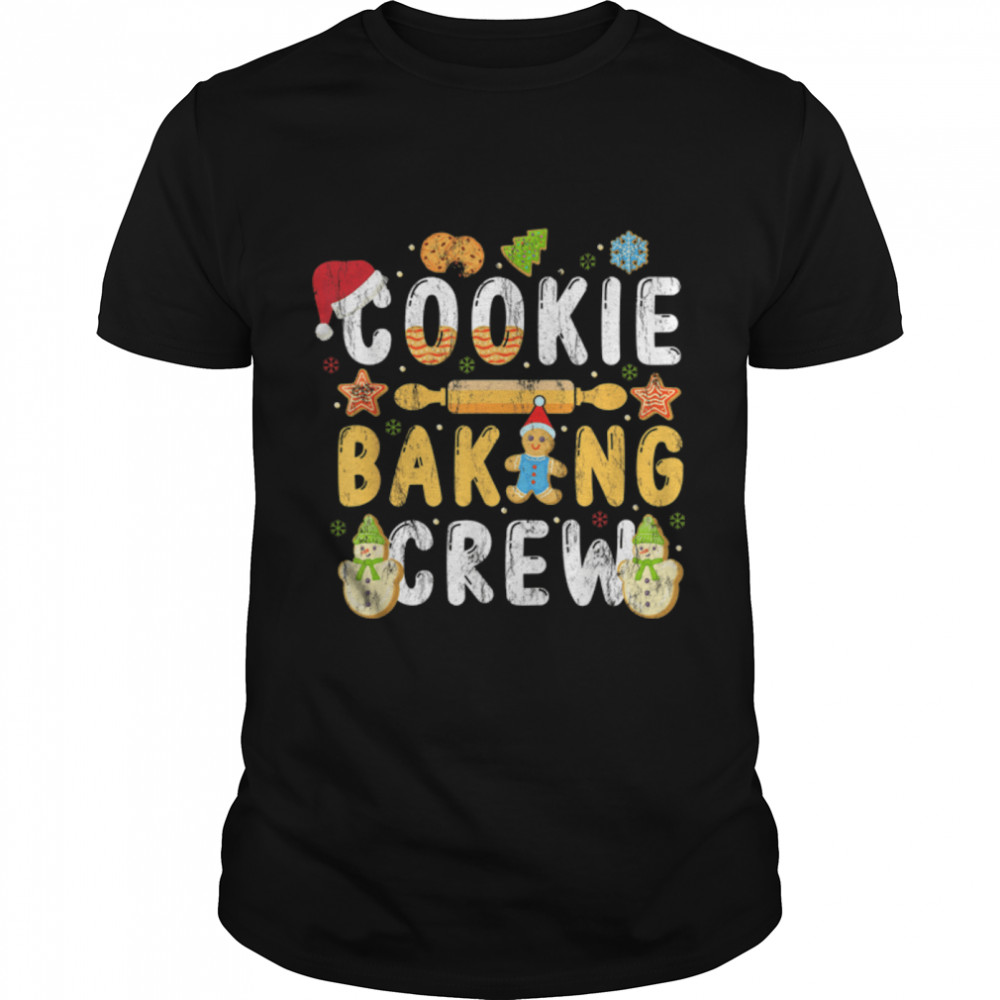 Baking Lover Girls Boys Cookie Baking Crew Holiday Christmas T Shirt B0BM7XVCFG