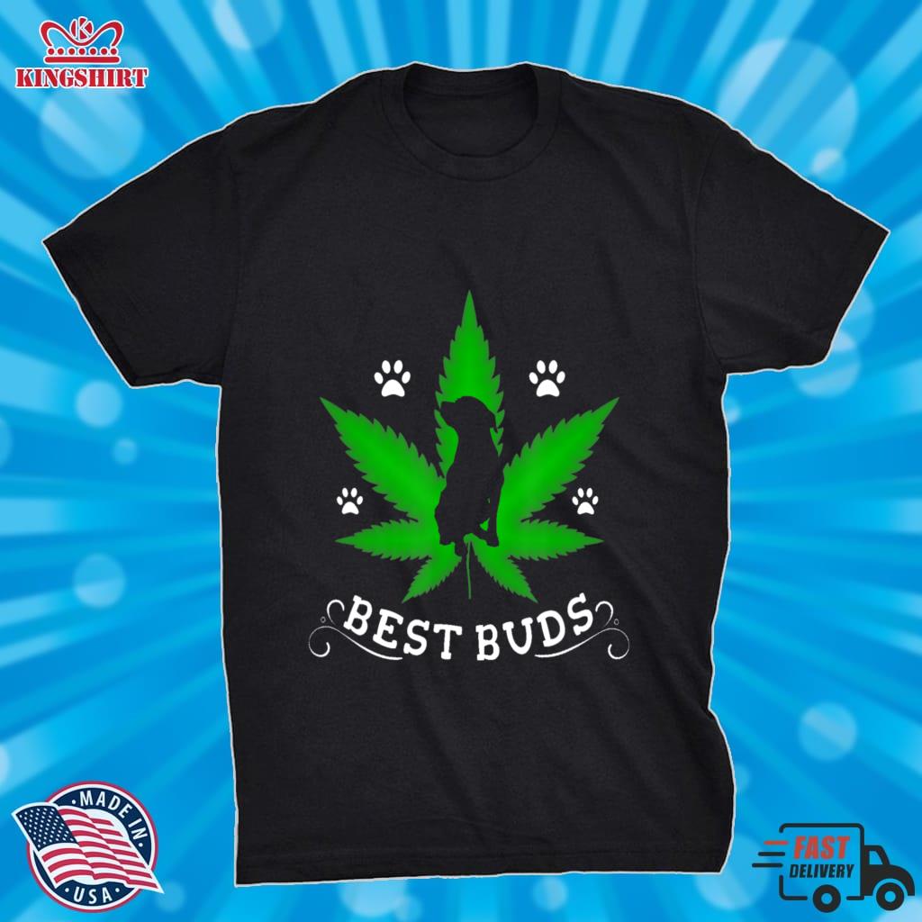 Best Buds Funny Pitbull Weed Dog Gift Pullover Sweatshirt