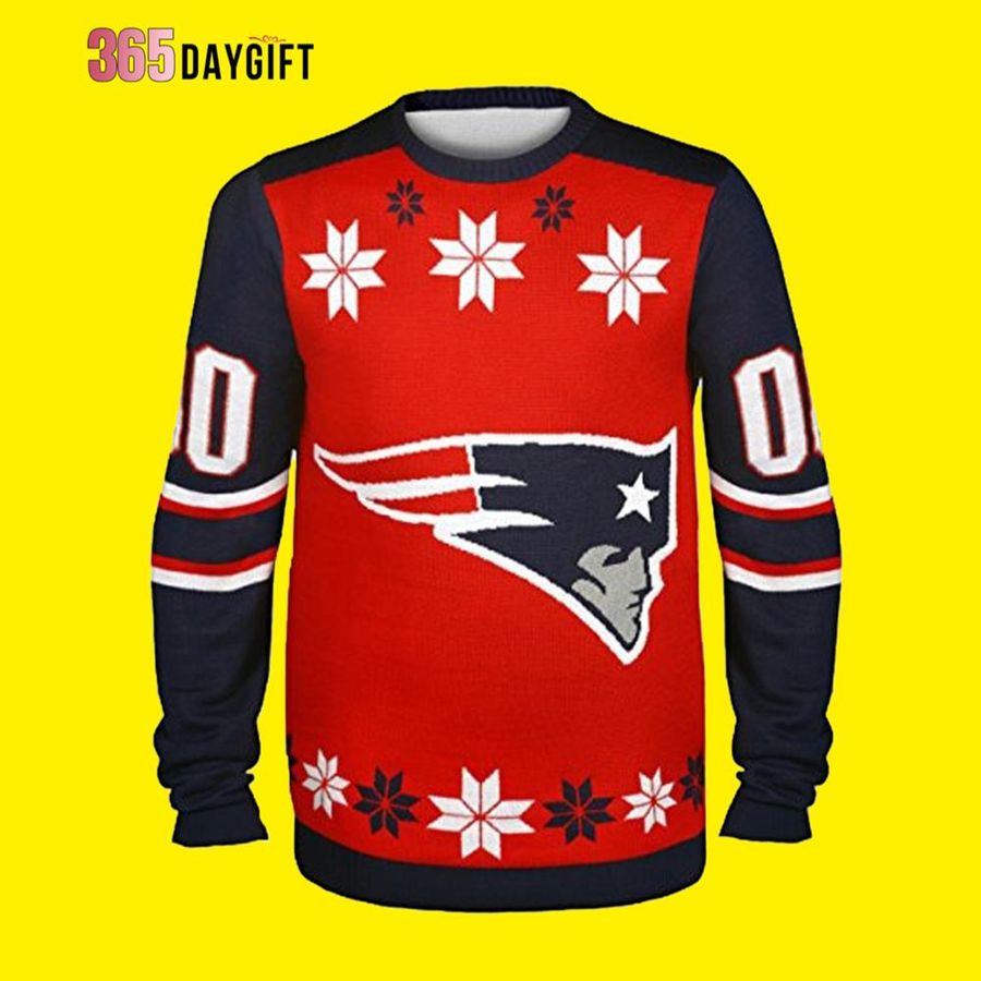 Big Logo New England Patriots Ugly Christmas Sweater