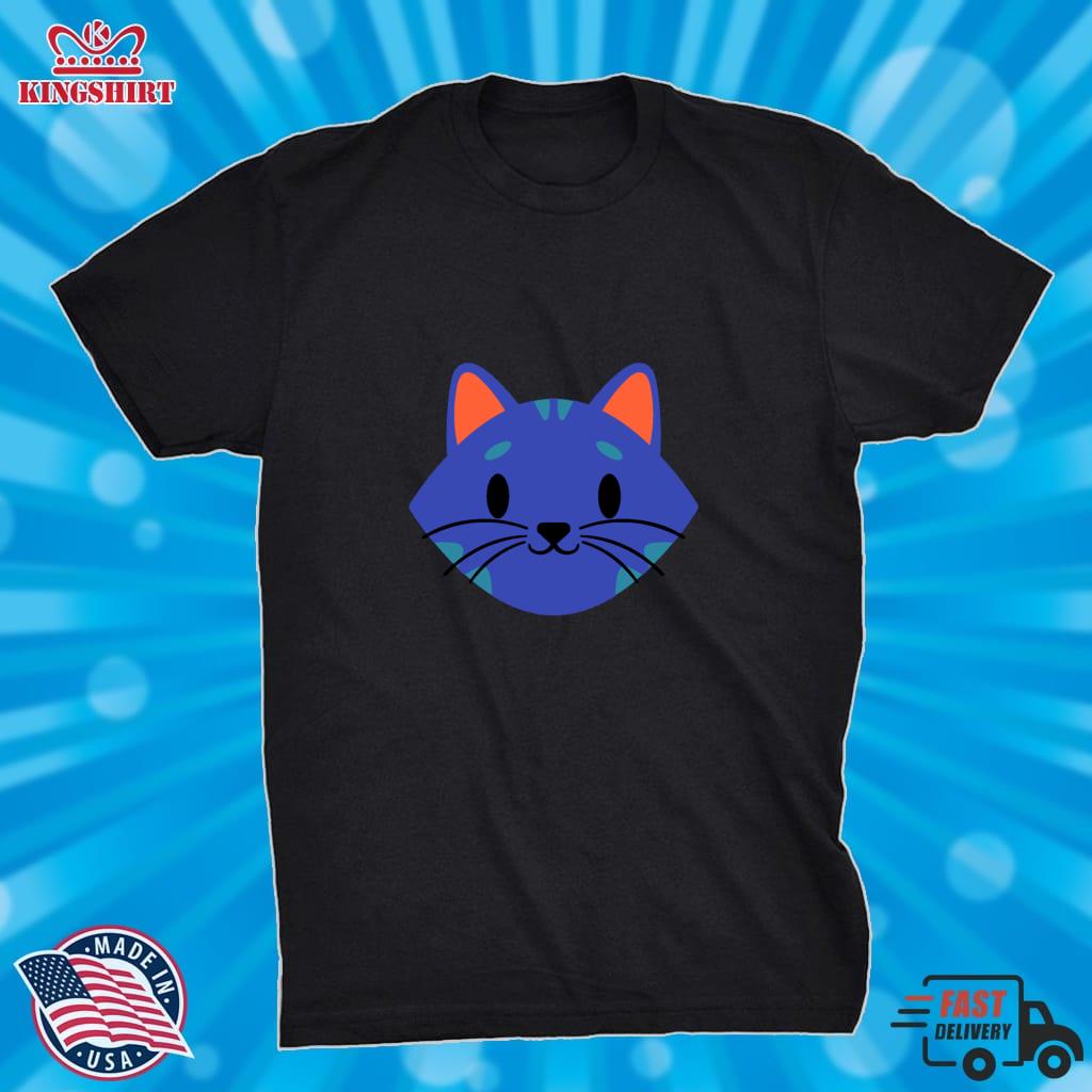 Blue Cat Pet Animal Art Design Draw Street Art Pullover Sweatshirt