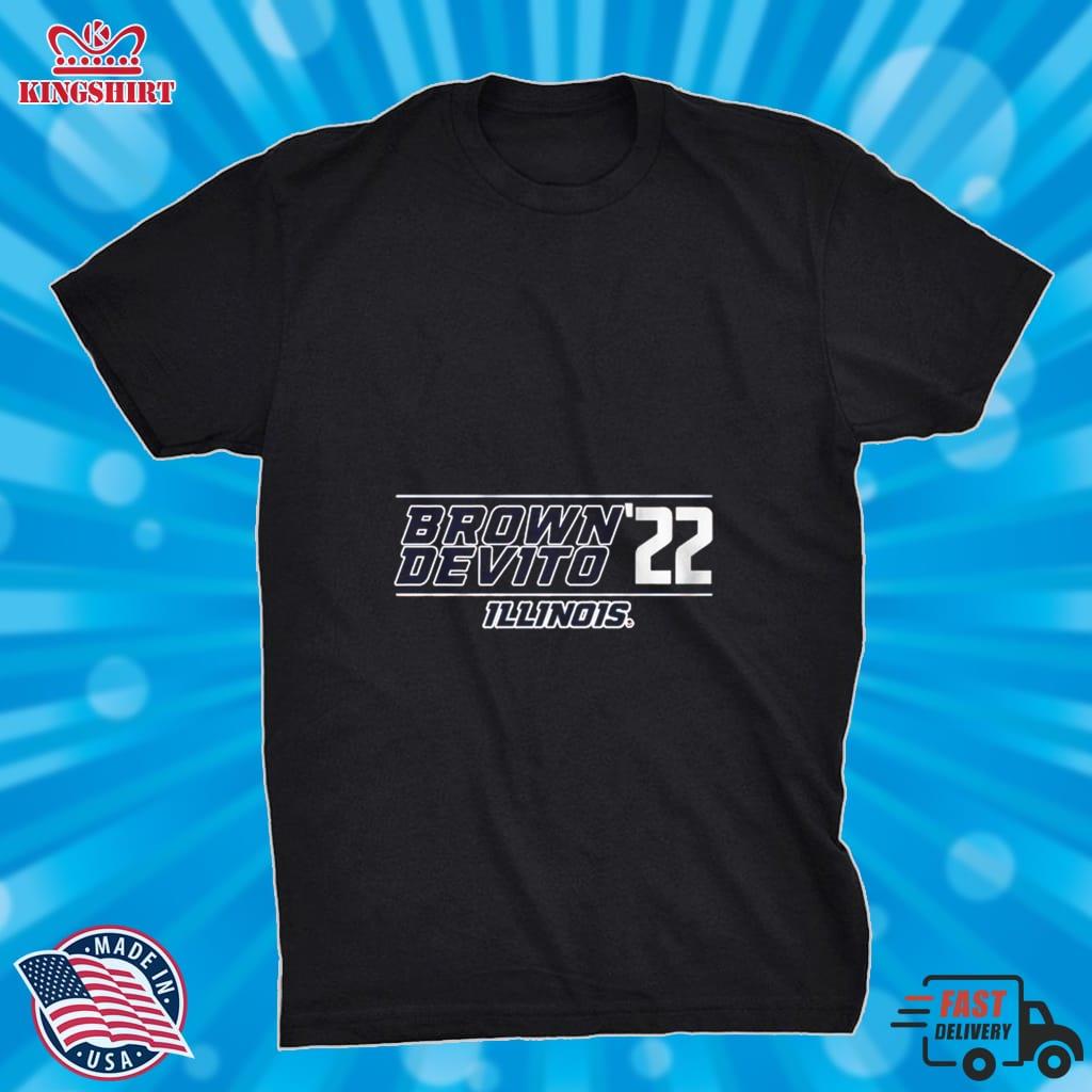 Brown Devito 22 Illinois Football Shirt