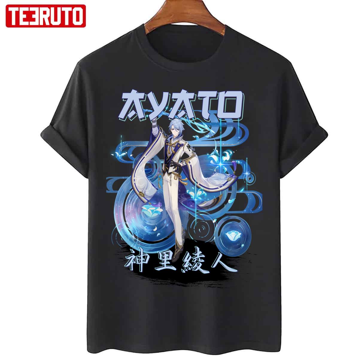 Chibi Ayato Stylish Hydro Character Genshin Impact Unisex T Shirt