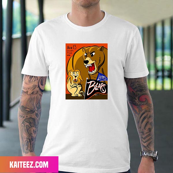 Chicago Bears Vs Detroit Lions Scaredy Cat Fan Gifts T Shirt