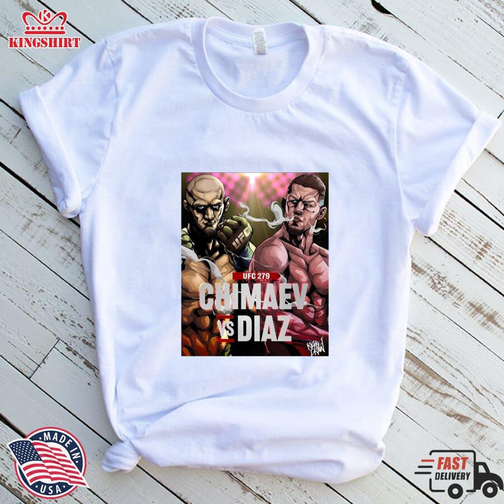 Chimaev Vs Diaz Active Anime Graphic Ufc Mma Fighter Shirt