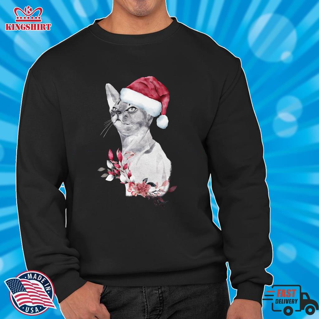 Christmas Animals   Cat Pullover Hoodie