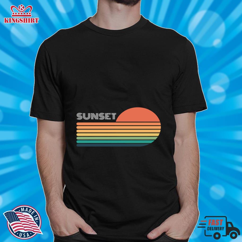 Colorful Retro Sunset Stripes Pullover Sweatshirt