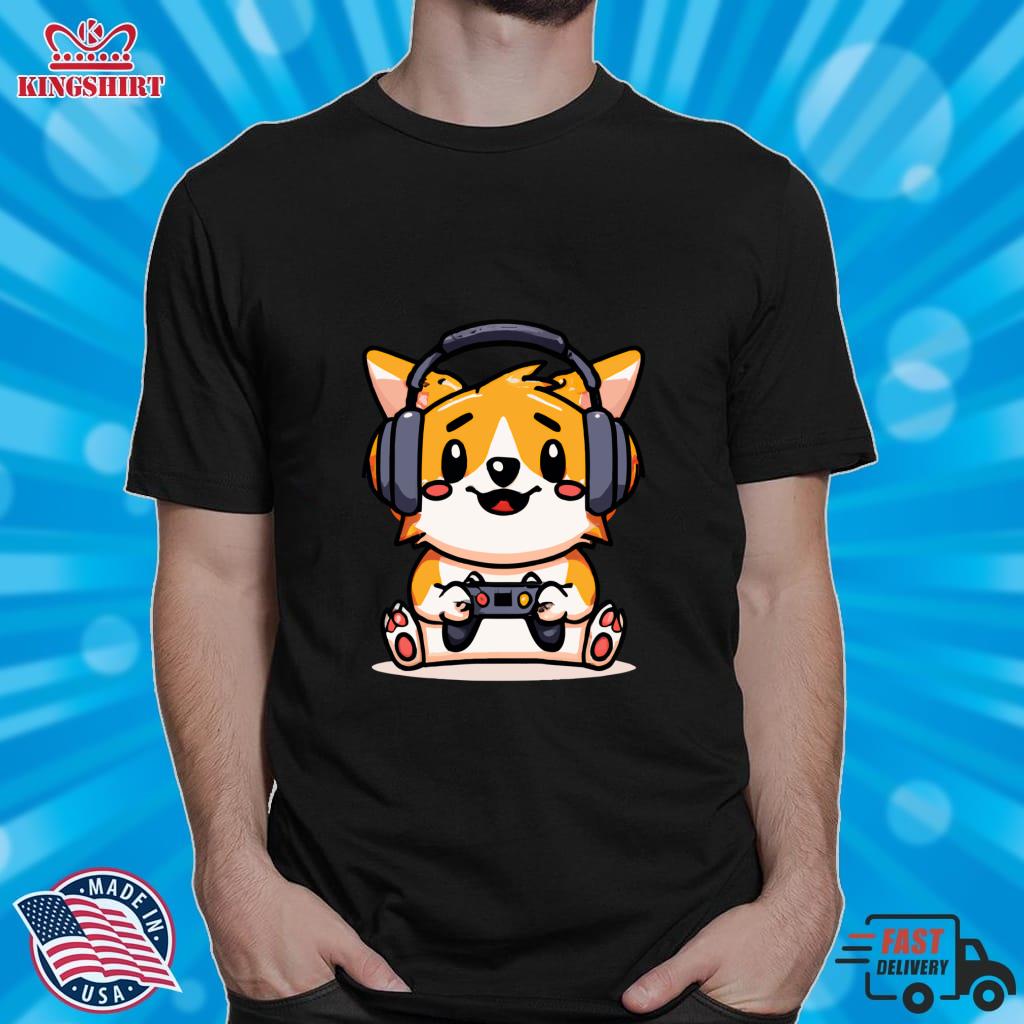 Corgi Playing  Game For Dog And Video Game Lover Lightweight Hoodie