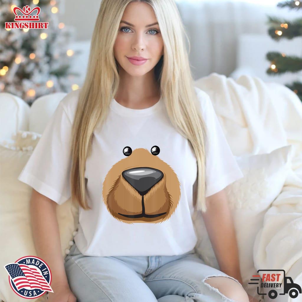 Cute Bear Face Costume Shirt Funny Halloween Teddy DIY Gift Lightweight Sweatshirt