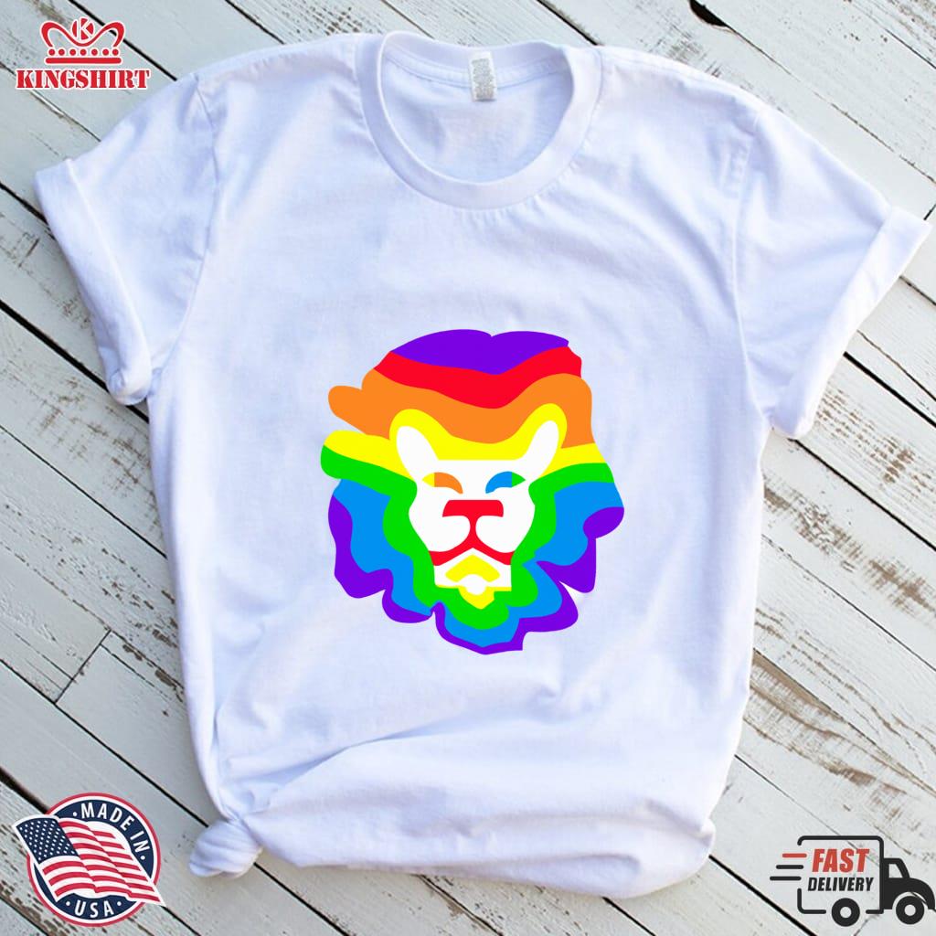 Cute Colorful Rainbow Lion Shape Head Drawing Lightweight Sweatshirt