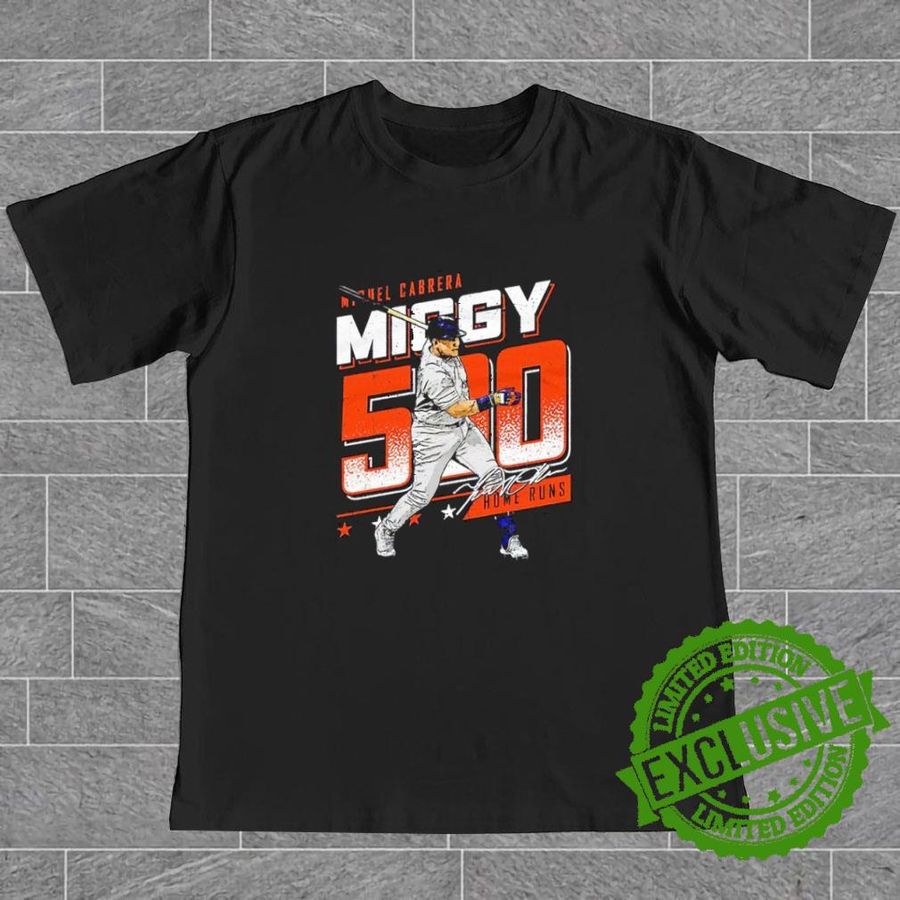 Detroit Baseball Miguel Cabrera Miggy 500 Home Runs Signature Shirt