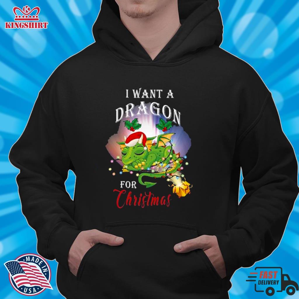 Dragon Lovers I Want A Dragon For Christmas Santa Dragon Sweater