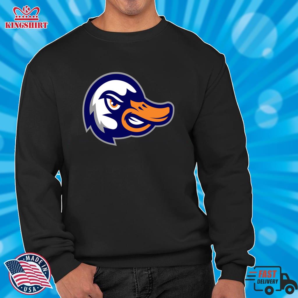 Duck Sports Mascot Logo Illustration Pullover Hoodie