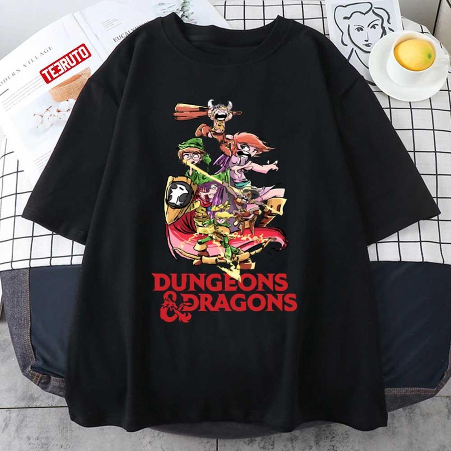 Dungeons Dragons Graphic Cartoon Style Artwork Unisex T Shirt